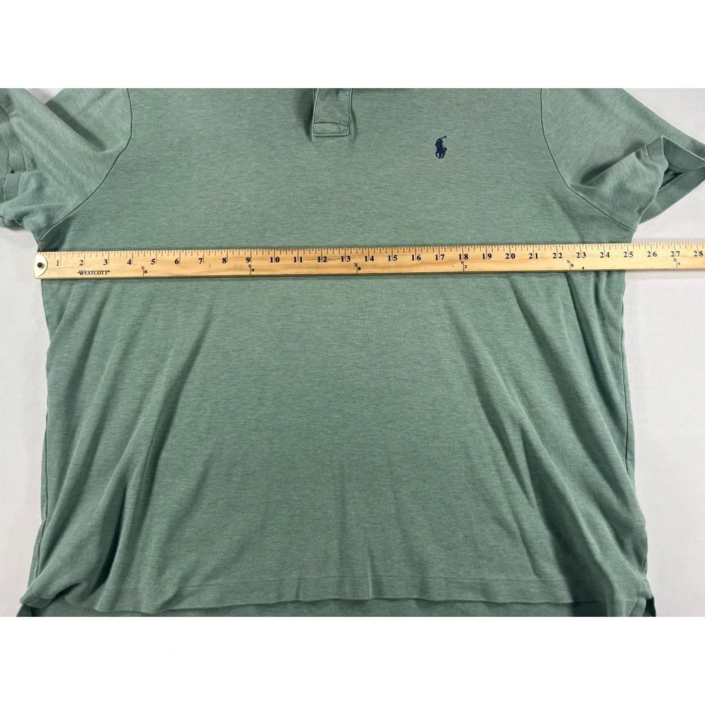 Polo Ralph Lauren Mens XL Classic Fit Sage Green Cotton Short Sleeve Polo Shirt